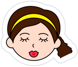 The side ponytail girl sticker #5103530