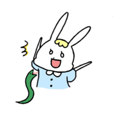 Fashionable rabbit 2 sticker #5104294