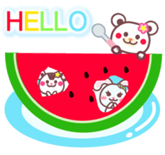 Summer vacation of the Chocolate bear sticker #5104826