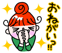 "Kururi" of red hair sticker #5106985