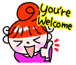 "Kururi" of red hair sticker #5106988