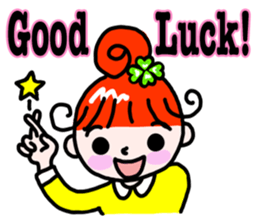 "Kururi" of red hair sticker #5106990