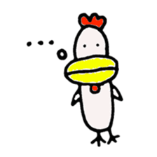 Don't call me chicken. sticker #5108169