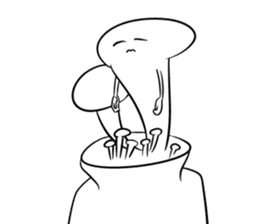 Yummy the king oyster mushroom sticker #5108326