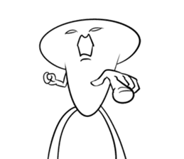 Yummy the king oyster mushroom sticker #5108339