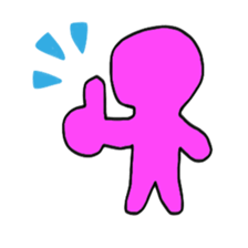 Colorful crazy human sticker #5109006