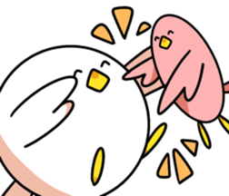 Spherical bird & little bird sticker #5111427