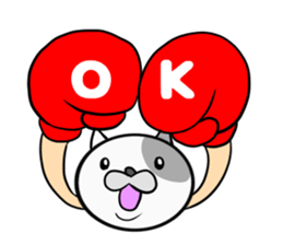 mask boxer cat punch! sticker #5112159