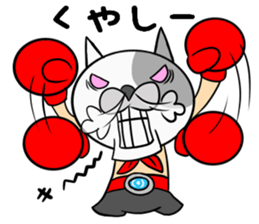 mask boxer cat punch! sticker #5112164