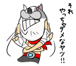 mask boxer cat punch! sticker #5112165