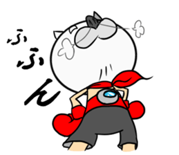 mask boxer cat punch! sticker #5112169