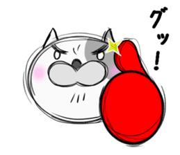 mask boxer cat punch! sticker #5112170