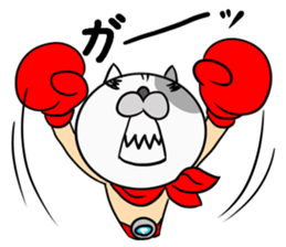 mask boxer cat punch! sticker #5112174