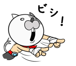 mask boxer cat punch! sticker #5112176