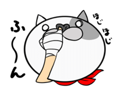 mask boxer cat punch! sticker #5112178