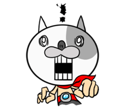 mask boxer cat punch! sticker #5112179