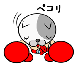 mask boxer cat punch! sticker #5112187