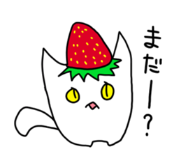 Whip and strawberry sticker #5113010