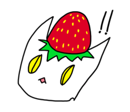 Whip and strawberry sticker #5113020