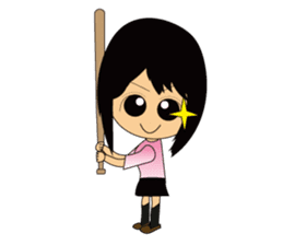 Everyday so Happy Japanese Baseball Girl sticker #5113342