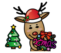 x'mas elk sticker #5113358