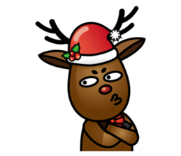 x'mas elk sticker #5113363