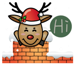 x'mas elk sticker #5113367