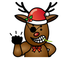 x'mas elk sticker #5113371