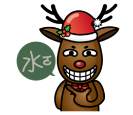 x'mas elk sticker #5113377