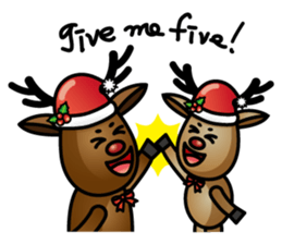 x'mas elk sticker #5113379