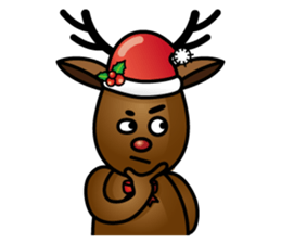 x'mas elk sticker #5113382