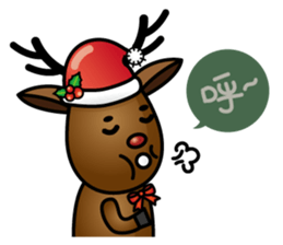 x'mas elk sticker #5113383