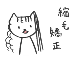 Loose cat hair salon sticker #5113888