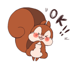 Child squirrel sticker #5114366