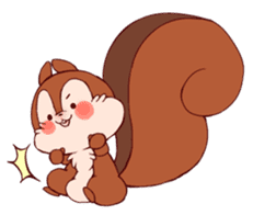 Child squirrel sticker #5114369