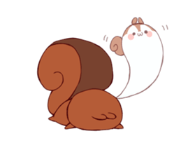 Child squirrel sticker #5114380
