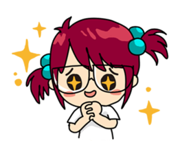 Absent-minded Girl sticker #5115399