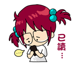 Absent-minded Girl sticker #5115400