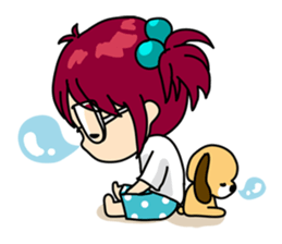 Absent-minded Girl sticker #5115407