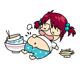 Absent-minded Girl sticker #5115410