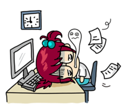Absent-minded Girl sticker #5115413
