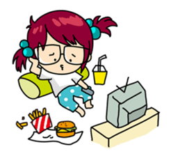 Absent-minded Girl sticker #5115431