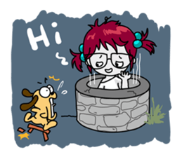 Absent-minded Girl sticker #5115437