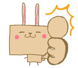 Square rabbits sticker #5115679