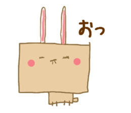 Square rabbits sticker #5115681