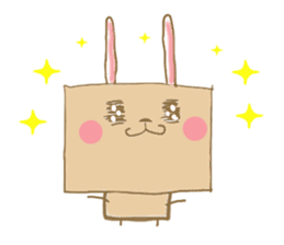 Square rabbits sticker #5115684