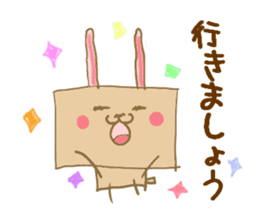 Square rabbits sticker #5115686