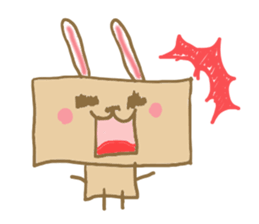 Square rabbits sticker #5115688