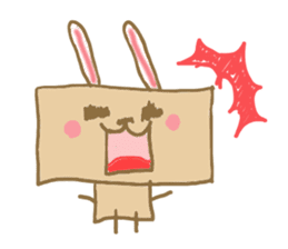 Square rabbits sticker #5115688
