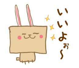 Square rabbits sticker #5115690
